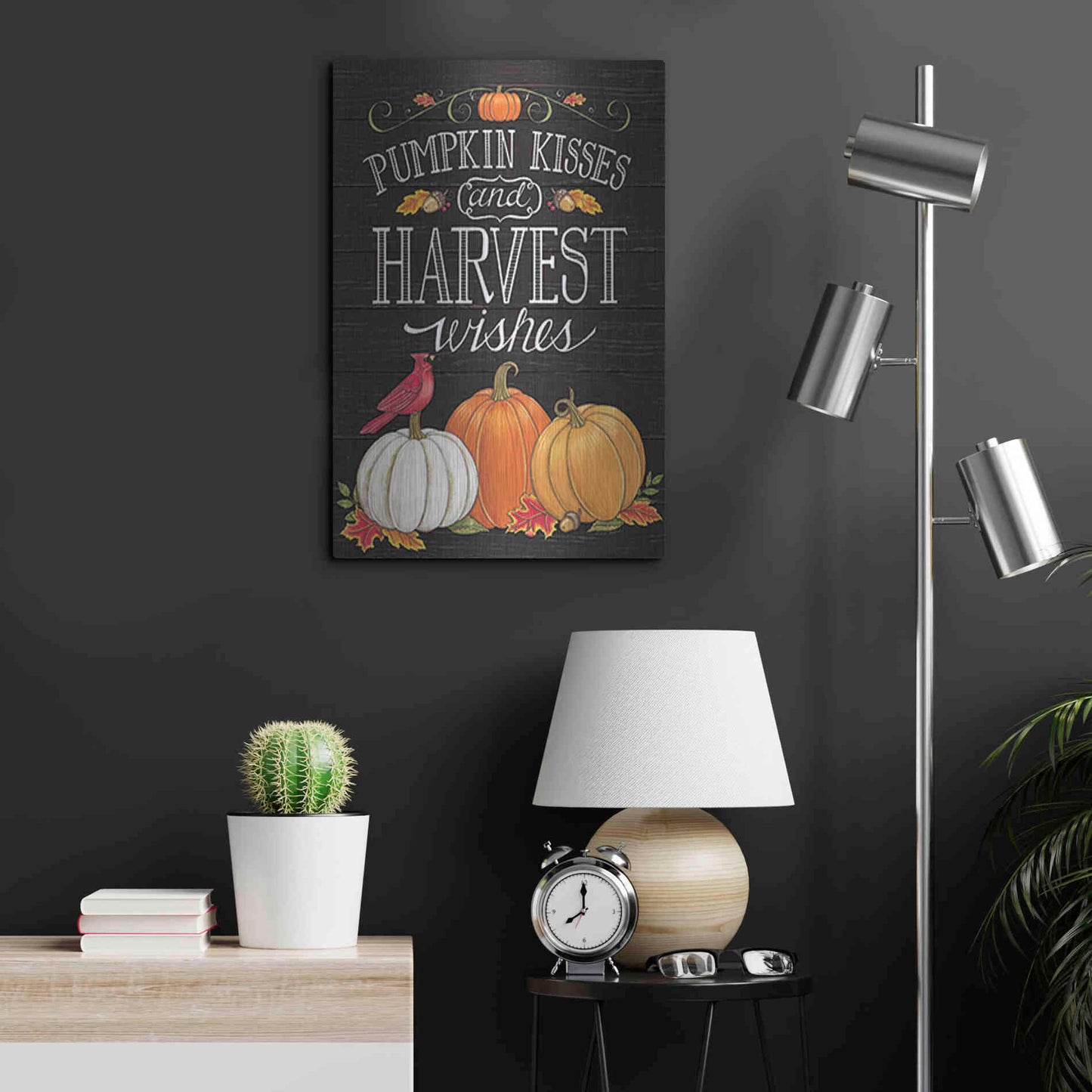 Luxe Metal Art 'Pumpkin Kisses & Harvest Wishes' by Deb Strain, Metal Wall Art,16x24