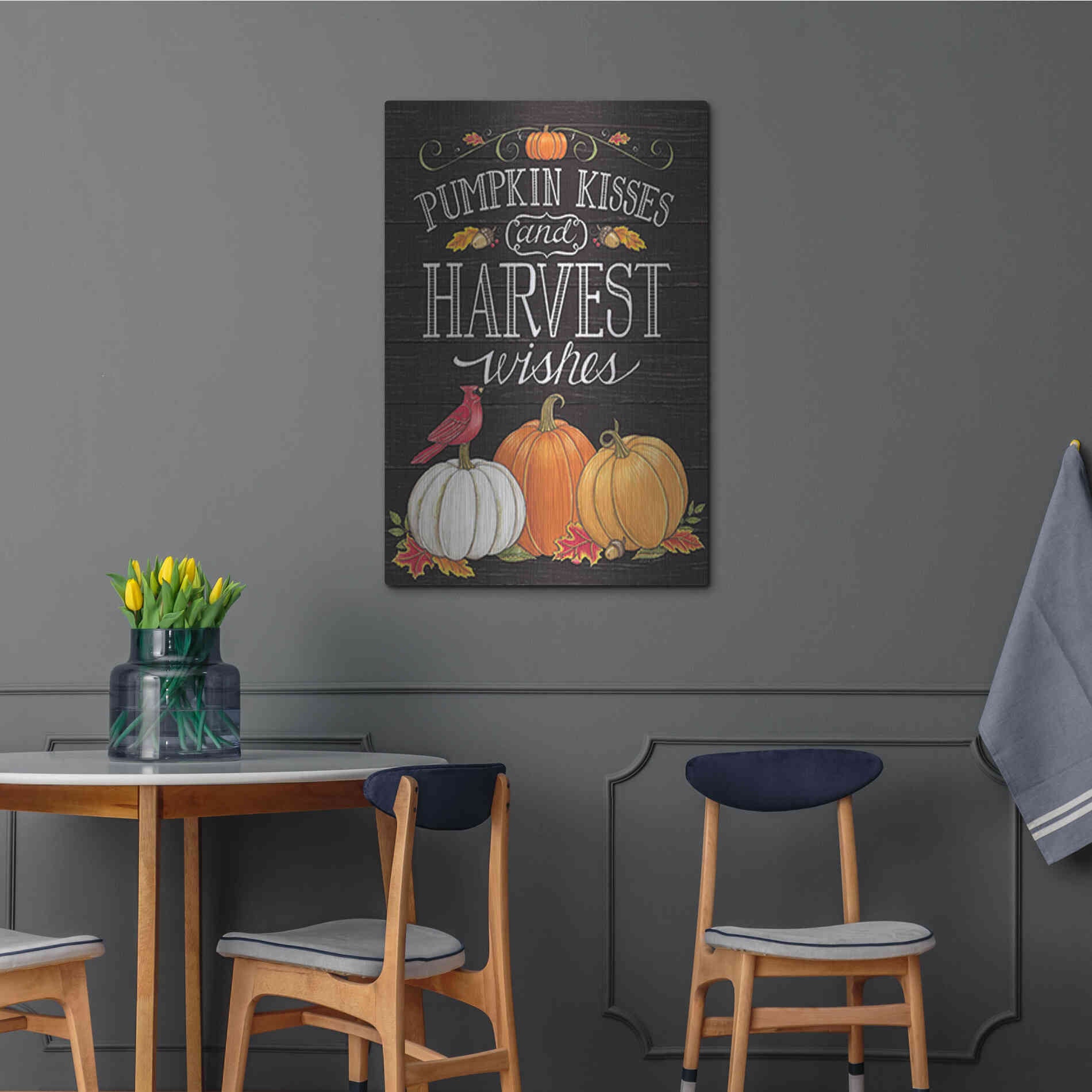 Luxe Metal Art 'Pumpkin Kisses & Harvest Wishes' by Deb Strain, Metal Wall Art,24x36