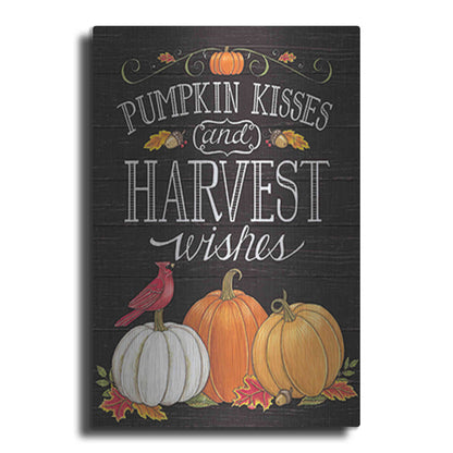 Luxe Metal Art 'Pumpkin Kisses & Harvest Wishes' by Deb Strain, Metal Wall Art