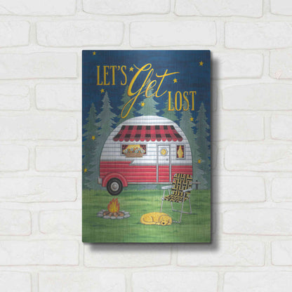 Luxe Metal Art 'Let's Get Lost' by Deb Strain, Metal Wall Art,12x16