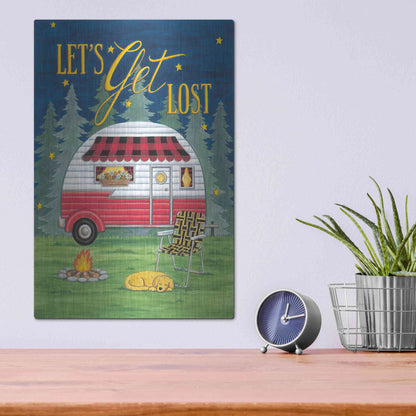Luxe Metal Art 'Let's Get Lost' by Deb Strain, Metal Wall Art,12x16