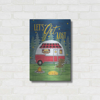 Luxe Metal Art 'Let's Get Lost' by Deb Strain, Metal Wall Art,16x24