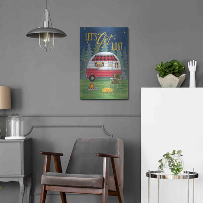 Luxe Metal Art 'Let's Get Lost' by Deb Strain, Metal Wall Art,16x24