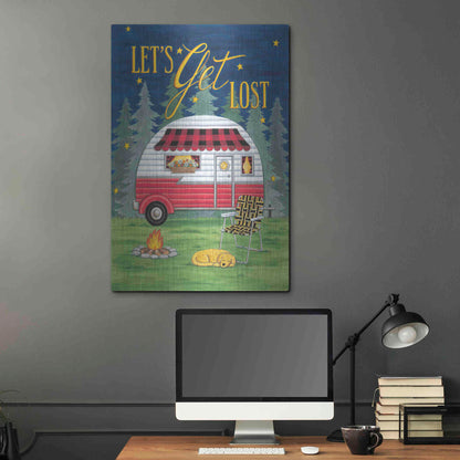 Luxe Metal Art 'Let's Get Lost' by Deb Strain, Metal Wall Art,24x36