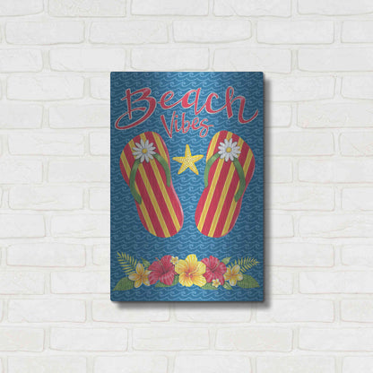 Luxe Metal Art 'Beach Vibes' by Deb Strain, Metal Wall Art,16x24