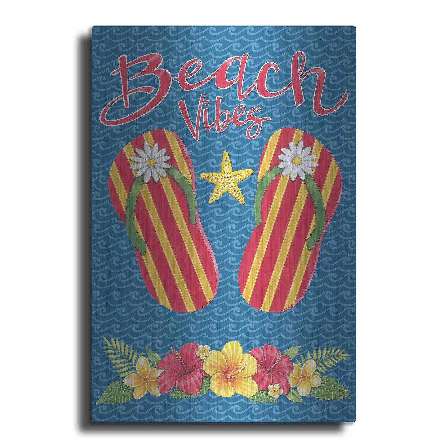 Luxe Metal Art 'Beach Vibes' by Deb Strain, Metal Wall Art