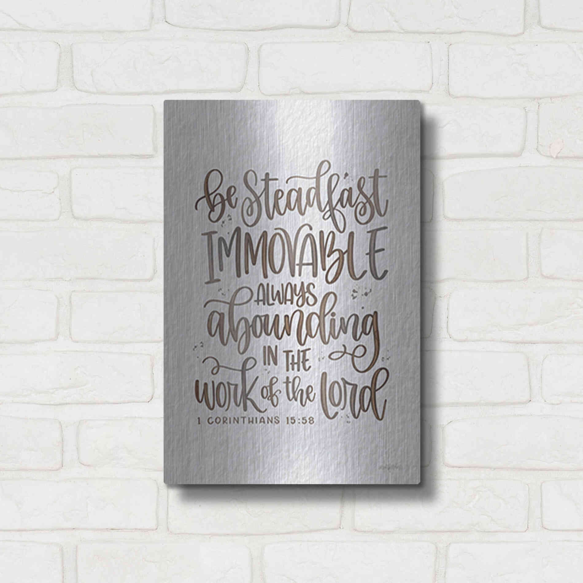 Luxe Metal Art 'Steadfast' by Imperfect Dust, Metal Wall Art,12x16