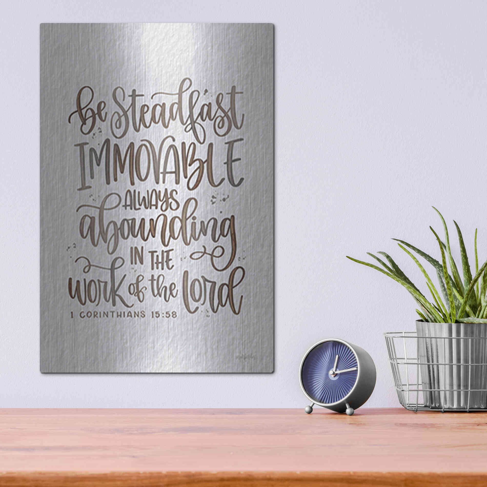 Luxe Metal Art 'Steadfast' by Imperfect Dust, Metal Wall Art,12x16