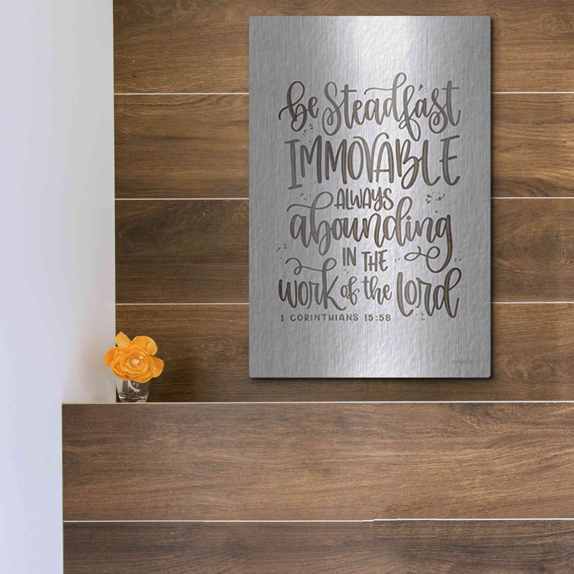 Luxe Metal Art 'Steadfast' by Imperfect Dust, Metal Wall Art,12x16