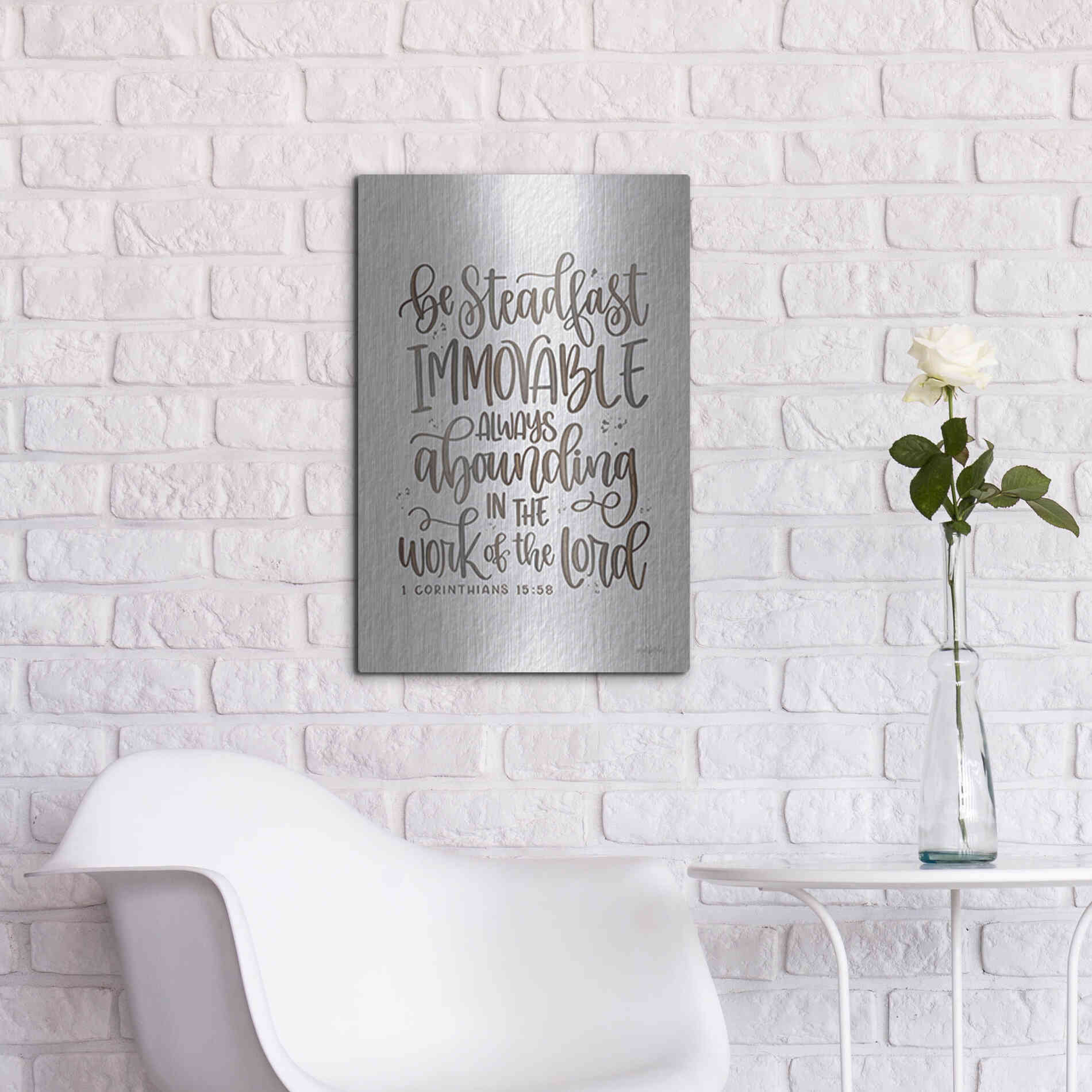 Luxe Metal Art 'Steadfast' by Imperfect Dust, Metal Wall Art,16x24