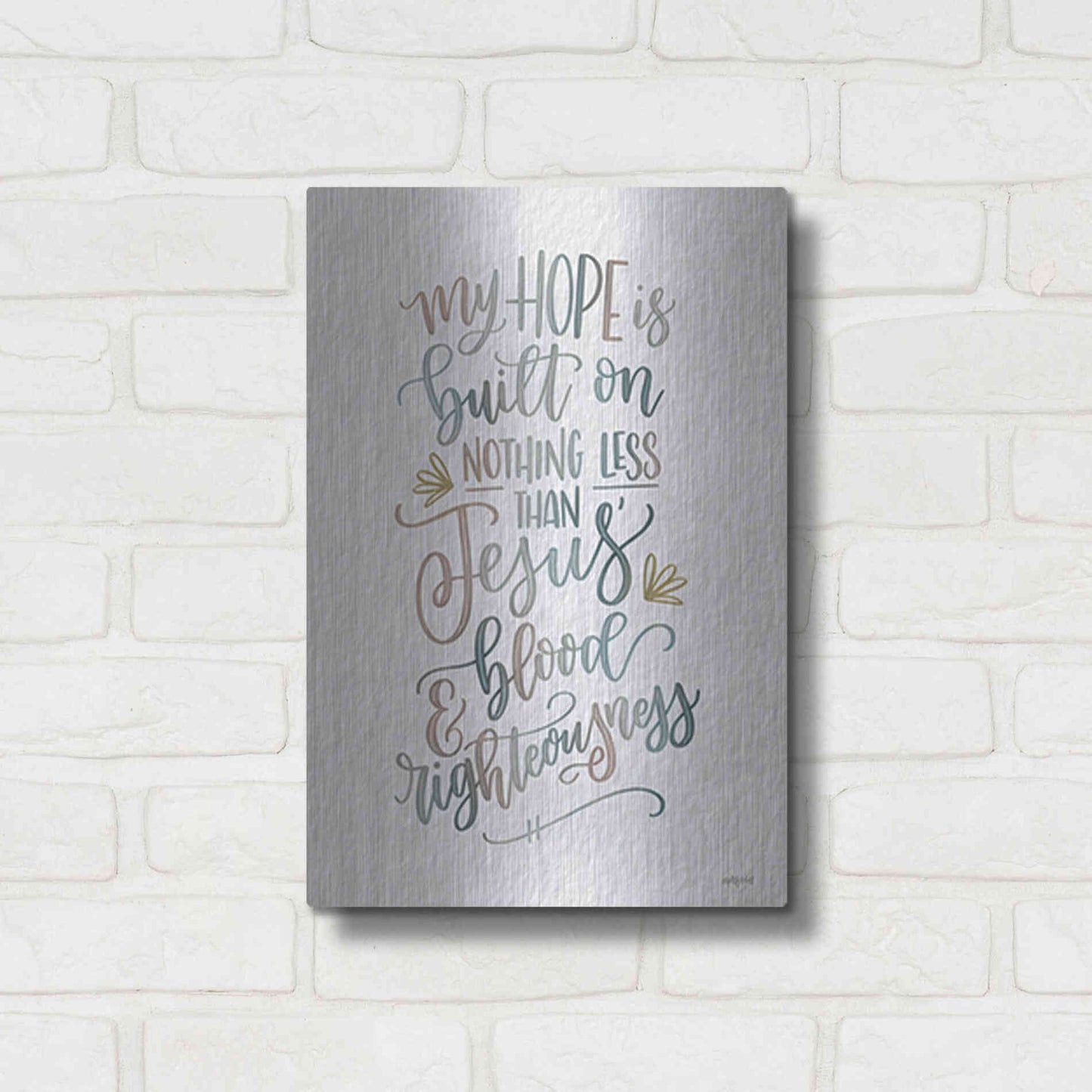 Luxe Metal Art 'My Hope' by Imperfect Dust, Metal Wall Art,12x16