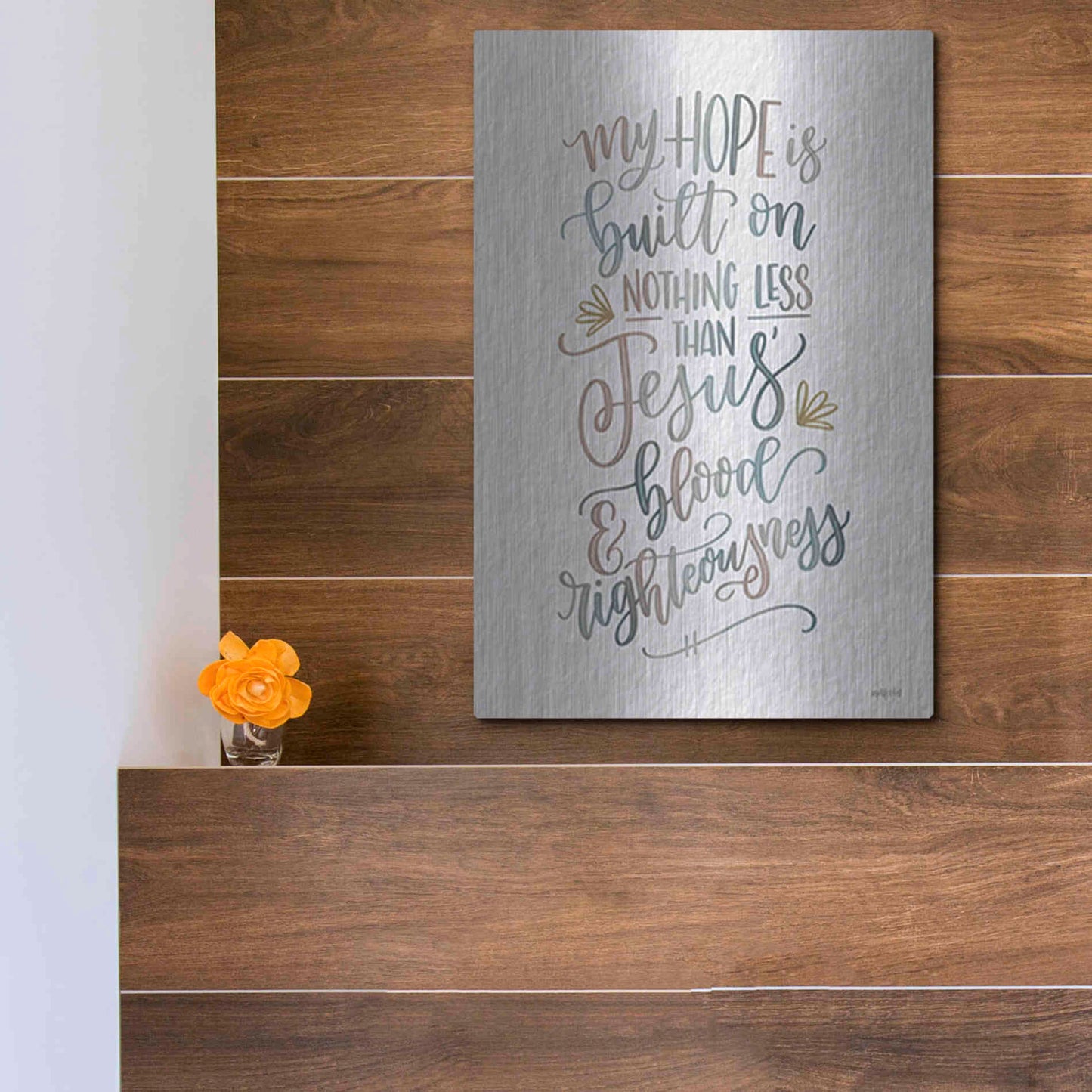 Luxe Metal Art 'My Hope' by Imperfect Dust, Metal Wall Art,12x16