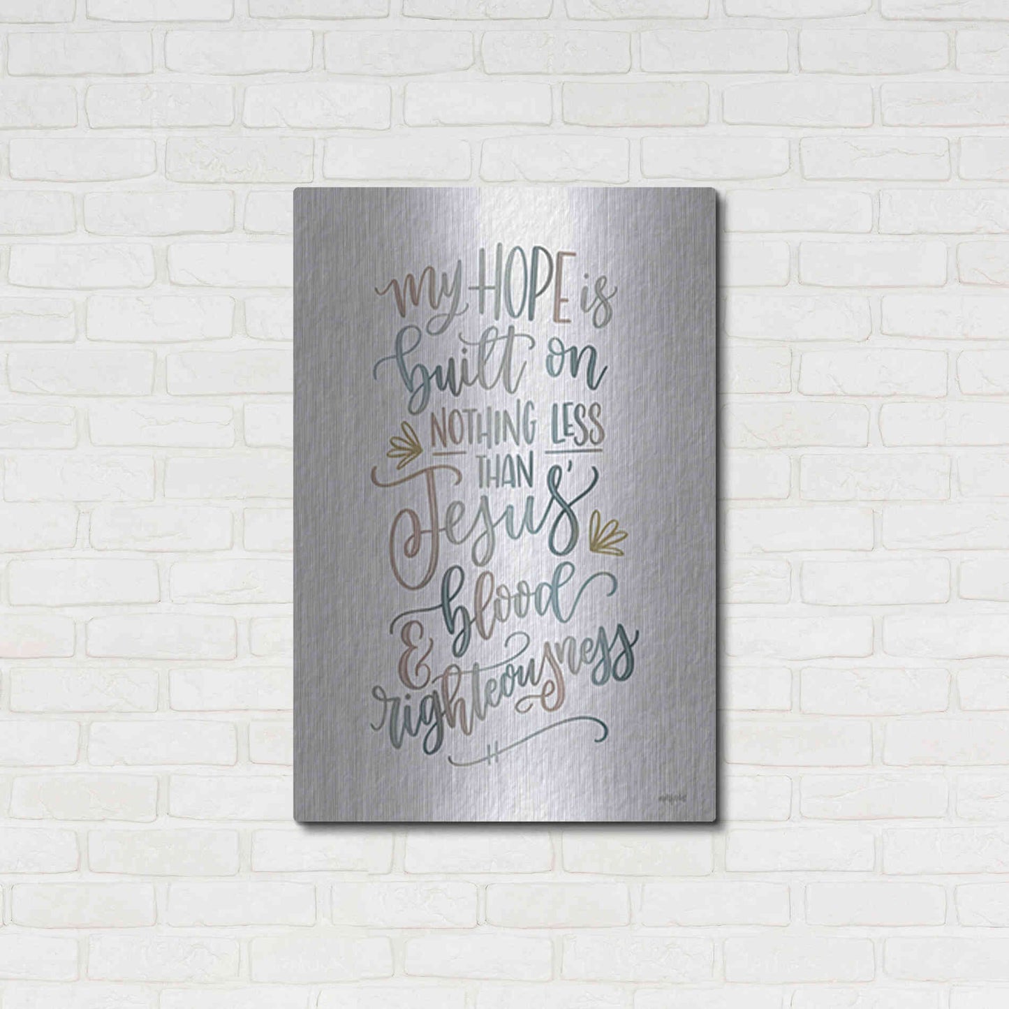 Luxe Metal Art 'My Hope' by Imperfect Dust, Metal Wall Art,24x36