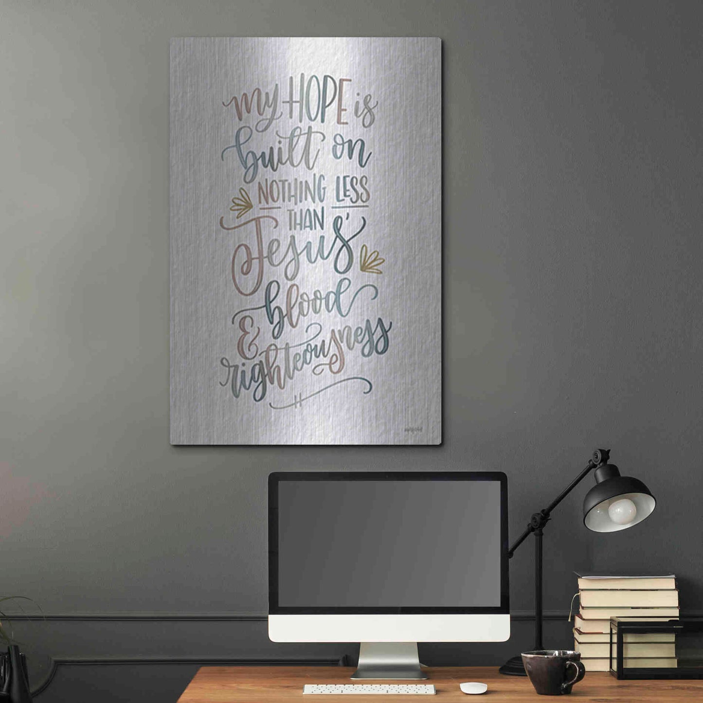 Luxe Metal Art 'My Hope' by Imperfect Dust, Metal Wall Art,24x36