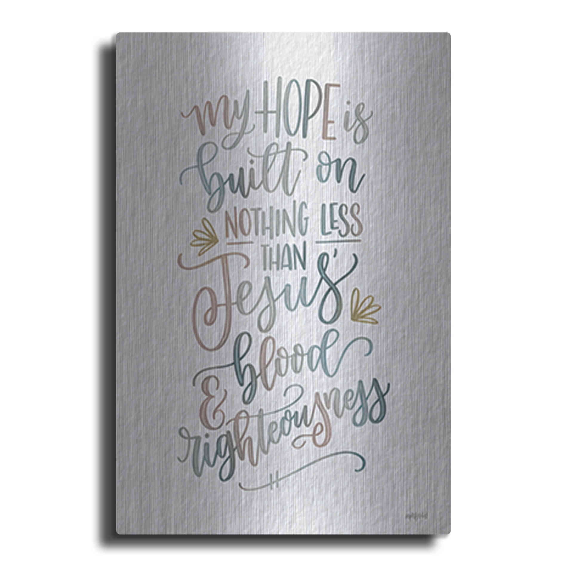 Luxe Metal Art 'My Hope' by Imperfect Dust, Metal Wall Art