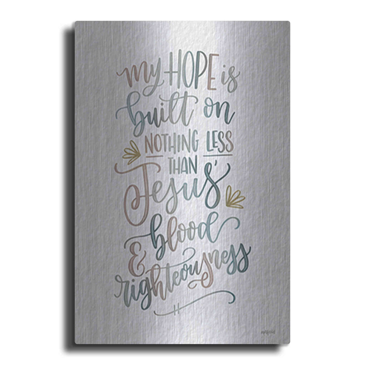 Luxe Metal Art 'My Hope' by Imperfect Dust, Metal Wall Art