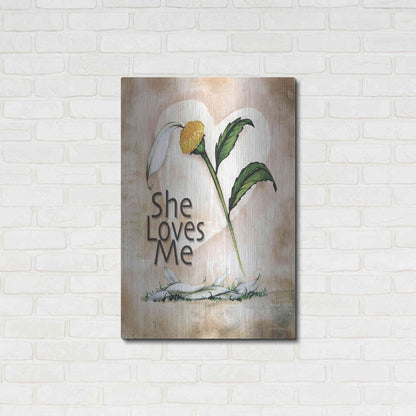 Luxe Metal Art 'She Loves Me' by Ed Wargo, Metal Wall Art,24x36