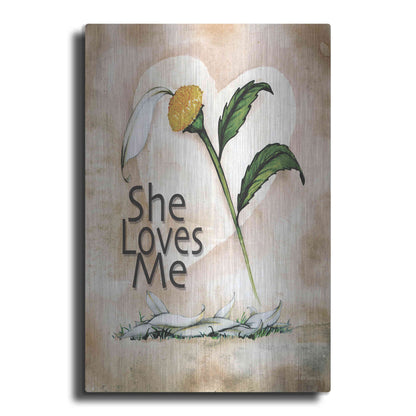 Luxe Metal Art 'She Loves Me' by Ed Wargo, Metal Wall Art