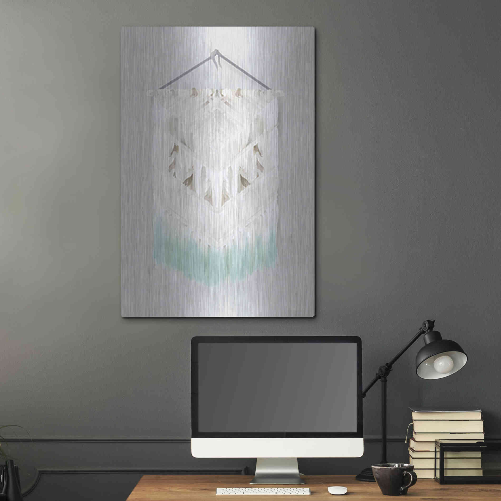 Luxe Metal Art 'Aqua Bohemian Macrame' by House Fenway, Metal Wall Art,24x36