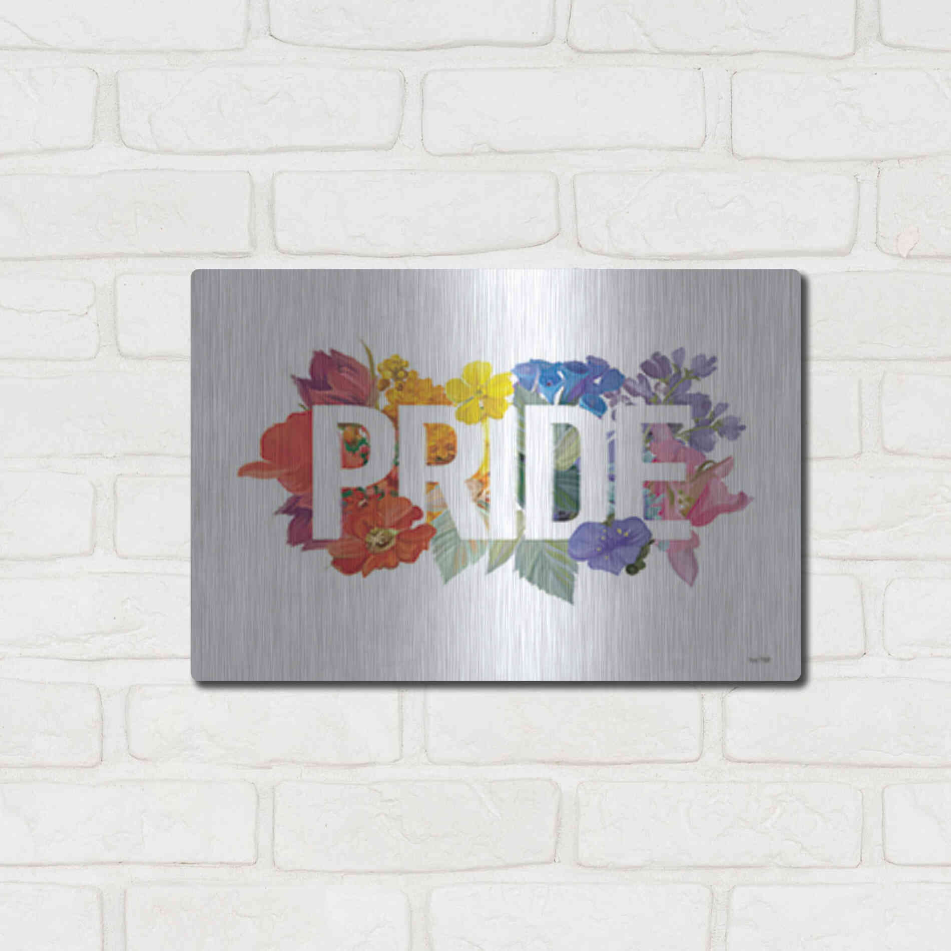 Luxe Metal Art 'Rainbow Pride' by House Fenway, Metal Wall Art,16x12