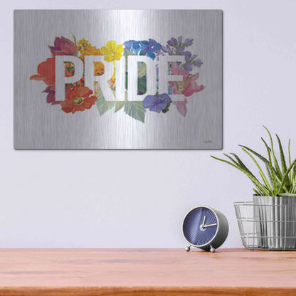 Luxe Metal Art 'Rainbow Pride' by House Fenway, Metal Wall Art,16x12