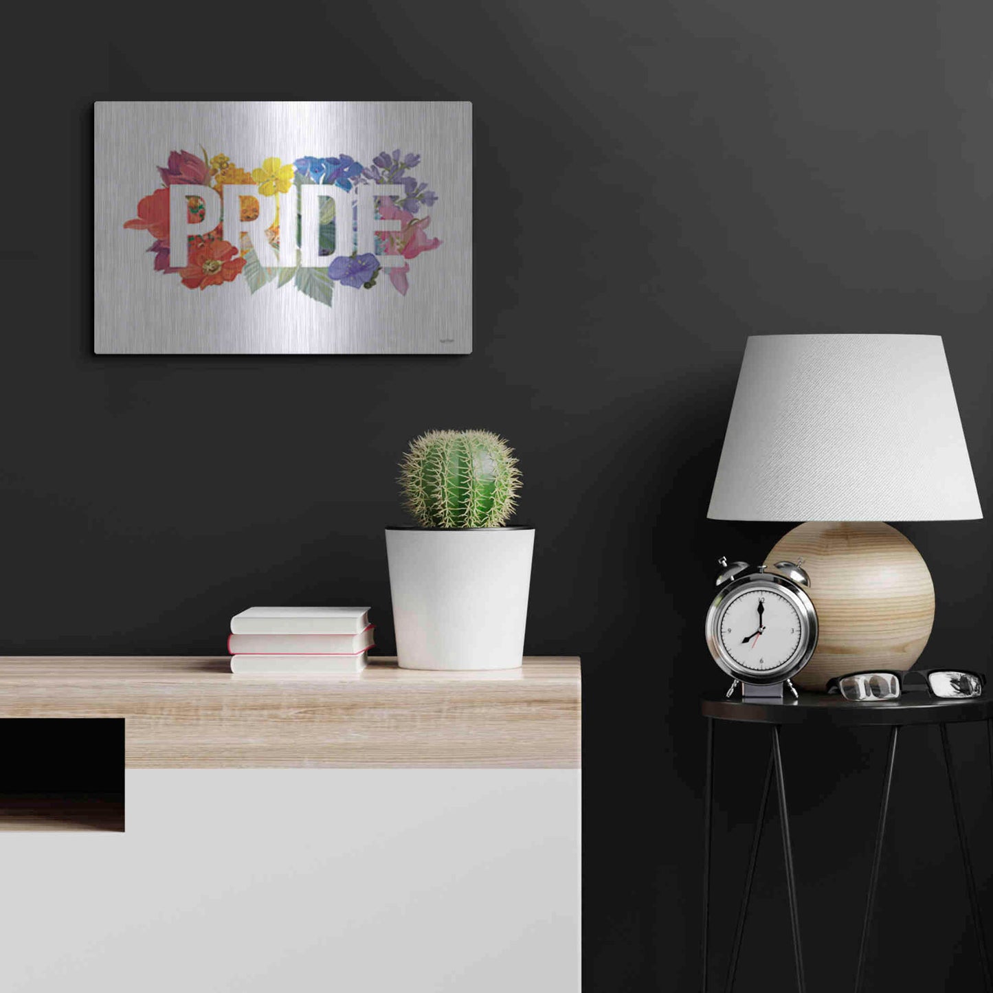 Luxe Metal Art 'Rainbow Pride' by House Fenway, Metal Wall Art,24x16