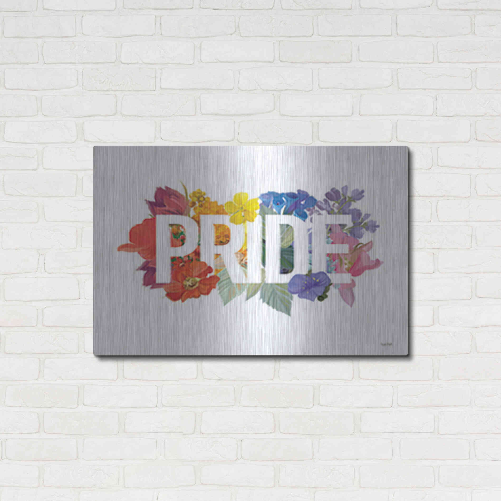 Luxe Metal Art 'Rainbow Pride' by House Fenway, Metal Wall Art,36x24