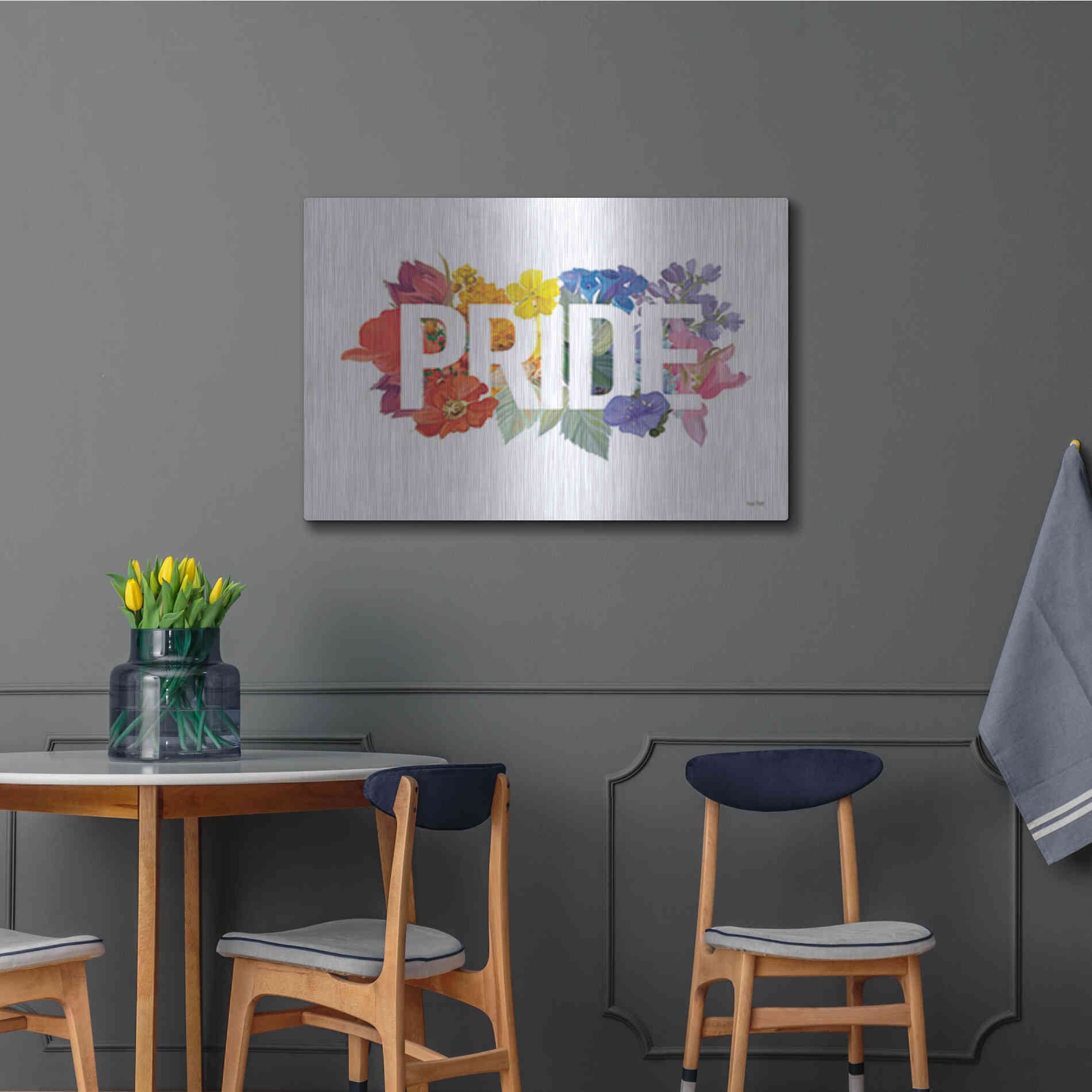 Luxe Metal Art 'Rainbow Pride' by House Fenway, Metal Wall Art,36x24