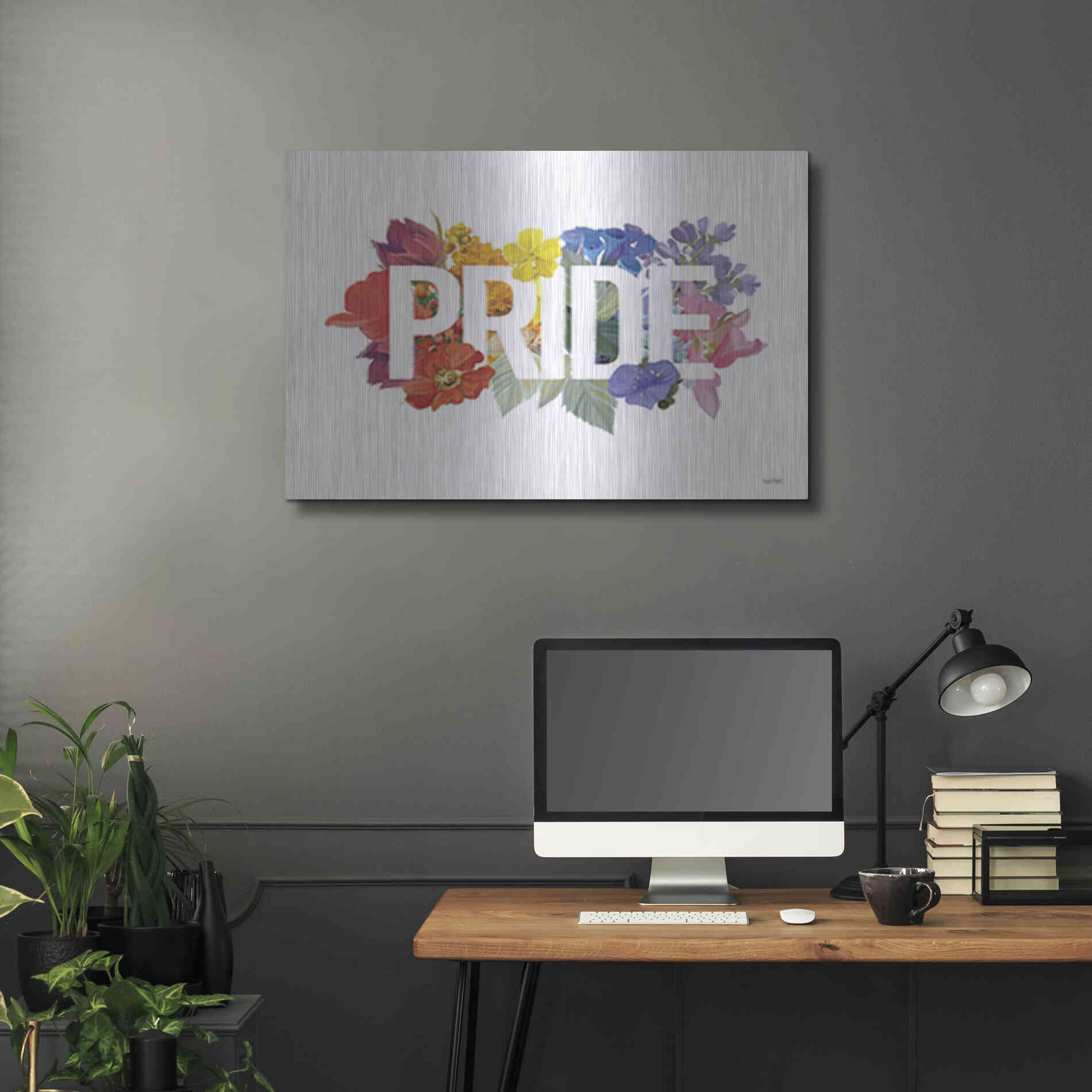 Luxe Metal Art 'Rainbow Pride' by House Fenway, Metal Wall Art,36x24