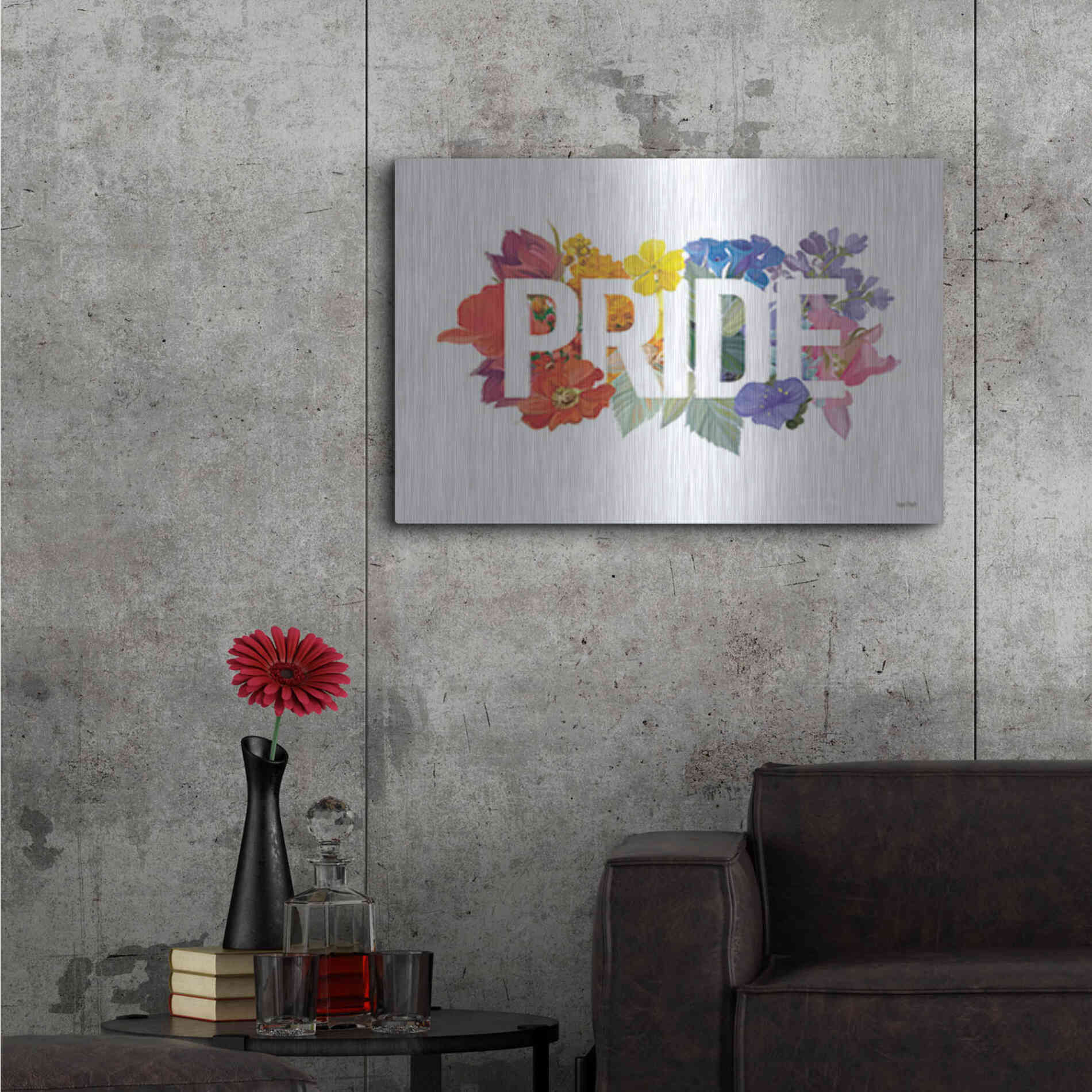 Luxe Metal Art 'Rainbow Pride' by House Fenway, Metal Wall Art,36x24