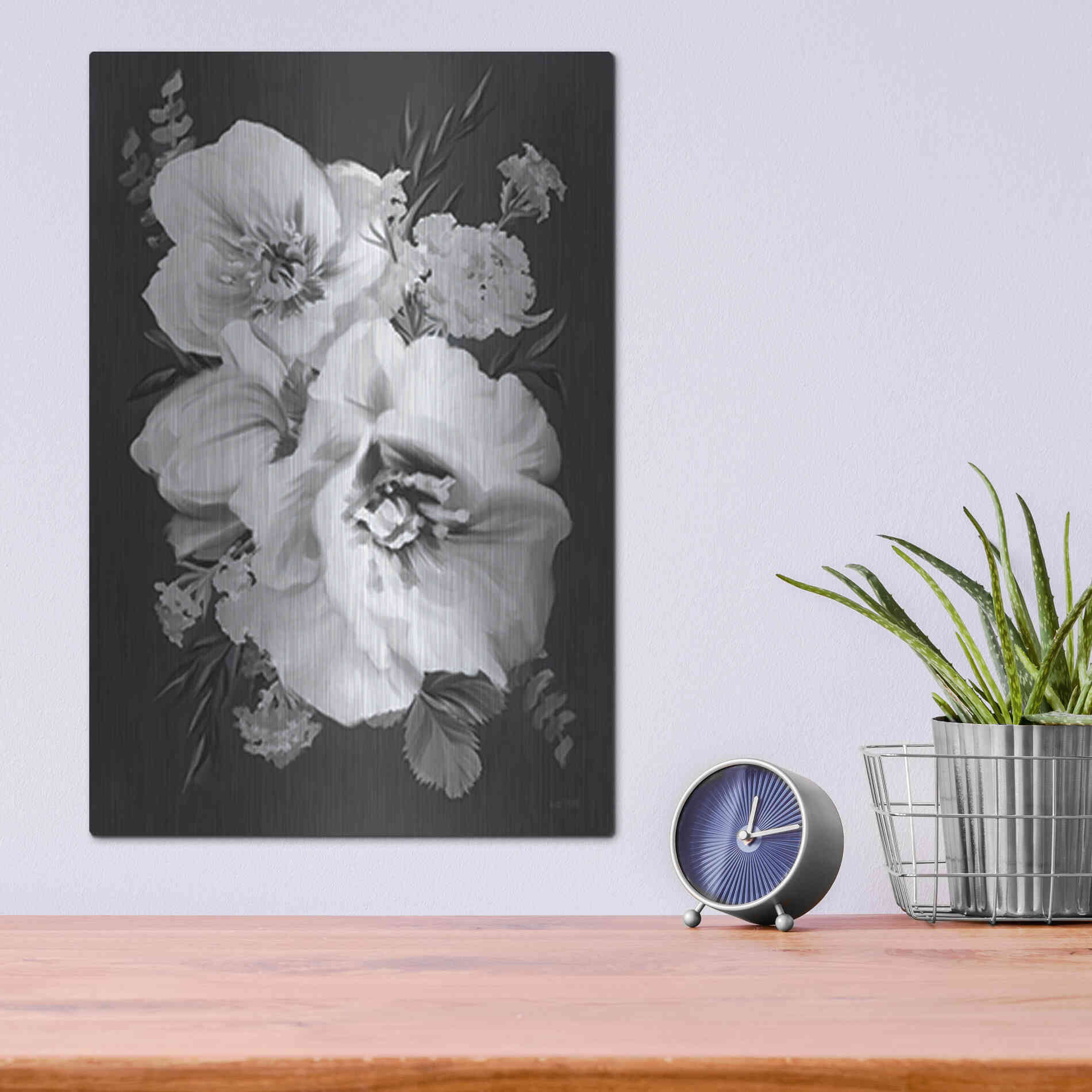 Luxe Metal Art 'Simple Beauty' by House Fenway, Metal Wall Art,12x16