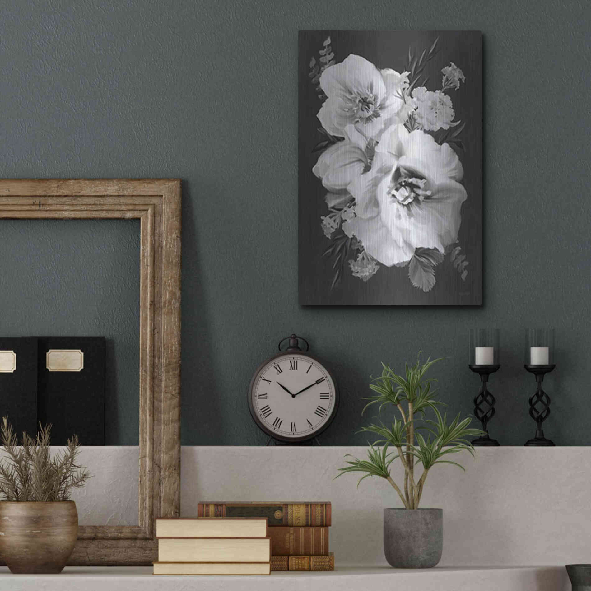 Luxe Metal Art 'Simple Beauty' by House Fenway, Metal Wall Art,12x16