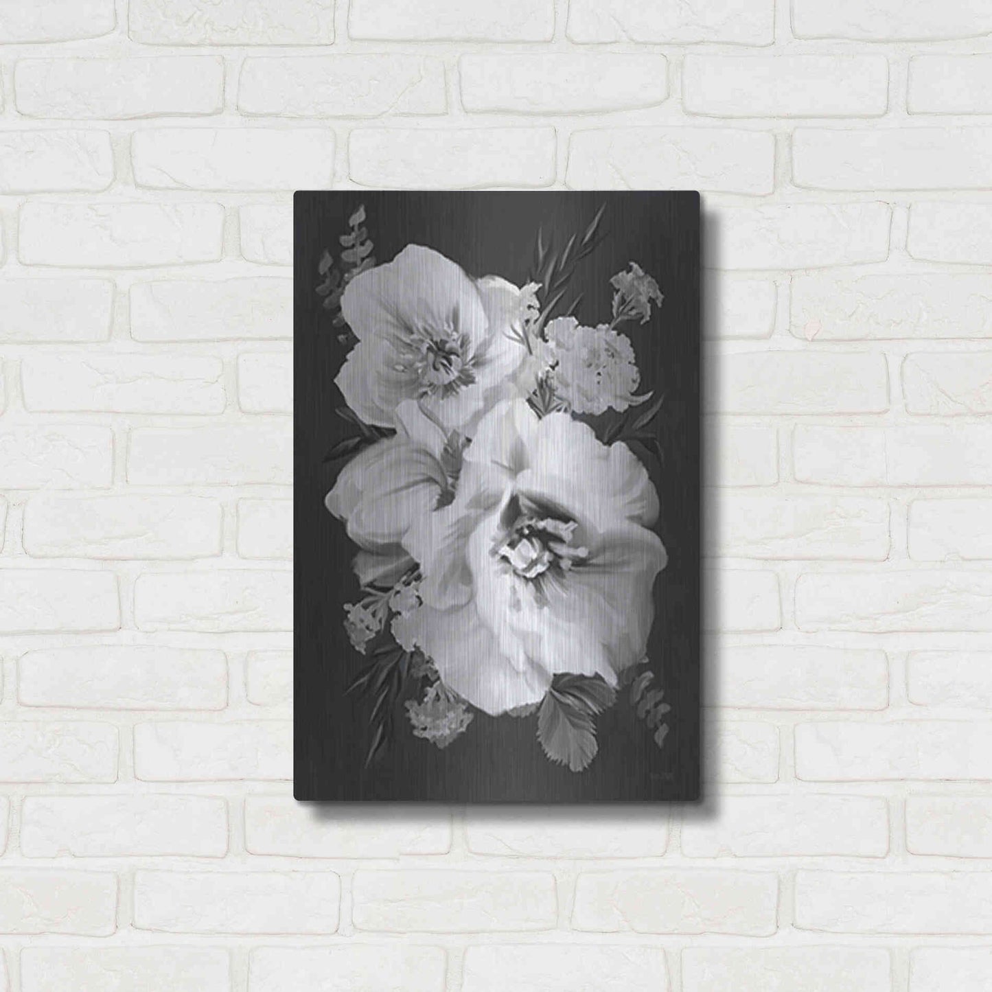 Luxe Metal Art 'Simple Beauty' by House Fenway, Metal Wall Art,16x24