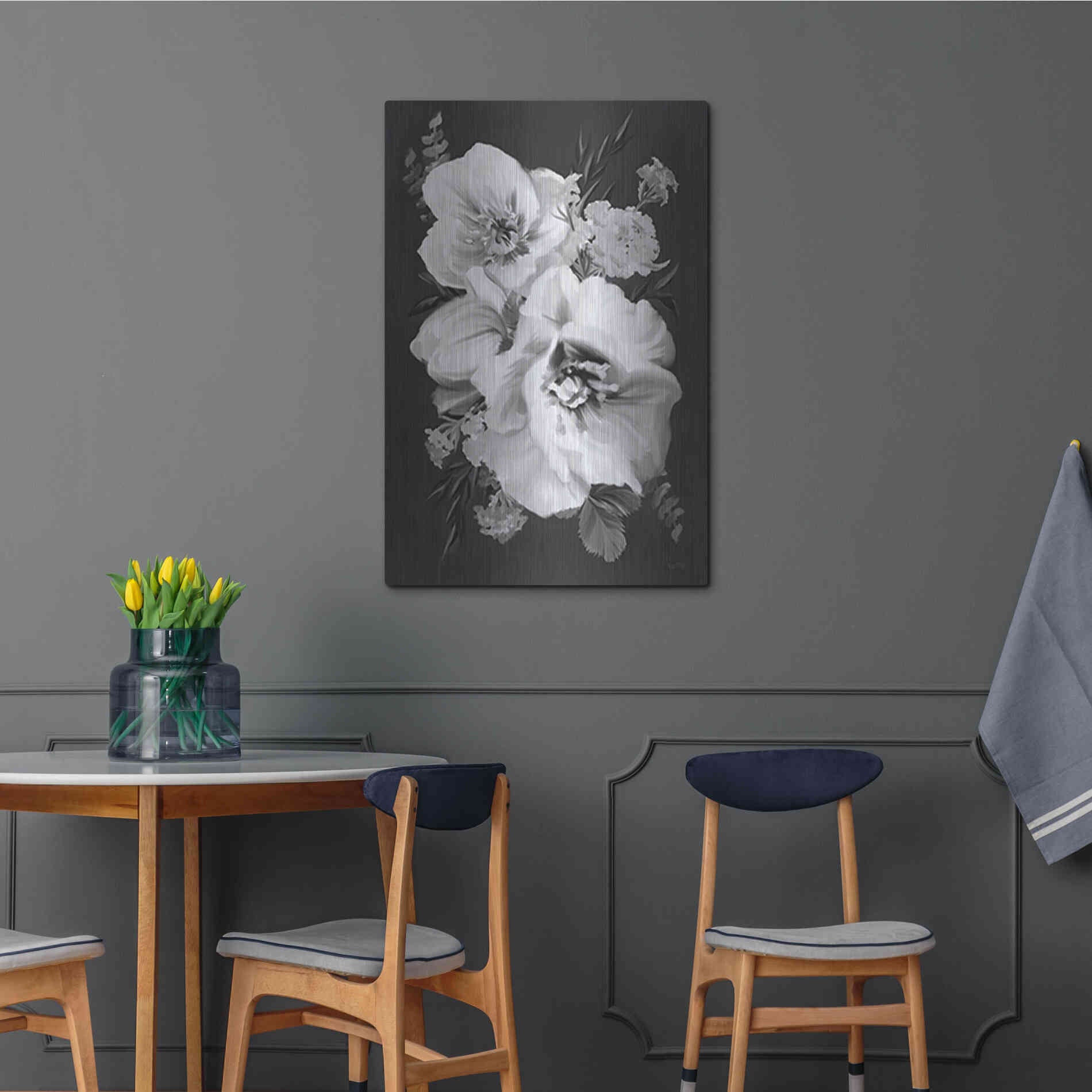 Luxe Metal Art 'Simple Beauty' by House Fenway, Metal Wall Art,24x36