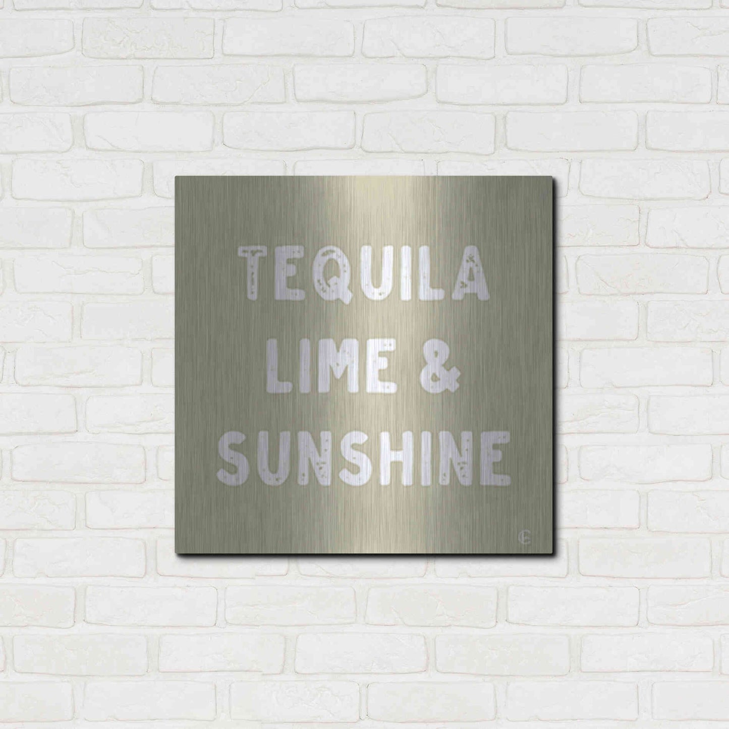 Luxe Metal Art 'Tequila, Lime & Sunshine' by Fearfully Made Creations, Metal Wall Art,24x24