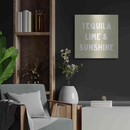 Luxe Metal Art 'Tequila, Lime & Sunshine' by Fearfully Made Creations, Metal Wall Art,24x24