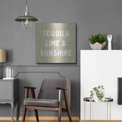 Luxe Metal Art 'Tequila, Lime & Sunshine' by Fearfully Made Creations, Metal Wall Art,24x24