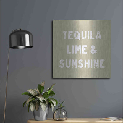 Luxe Metal Art 'Tequila, Lime & Sunshine' by Fearfully Made Creations, Metal Wall Art,24x24