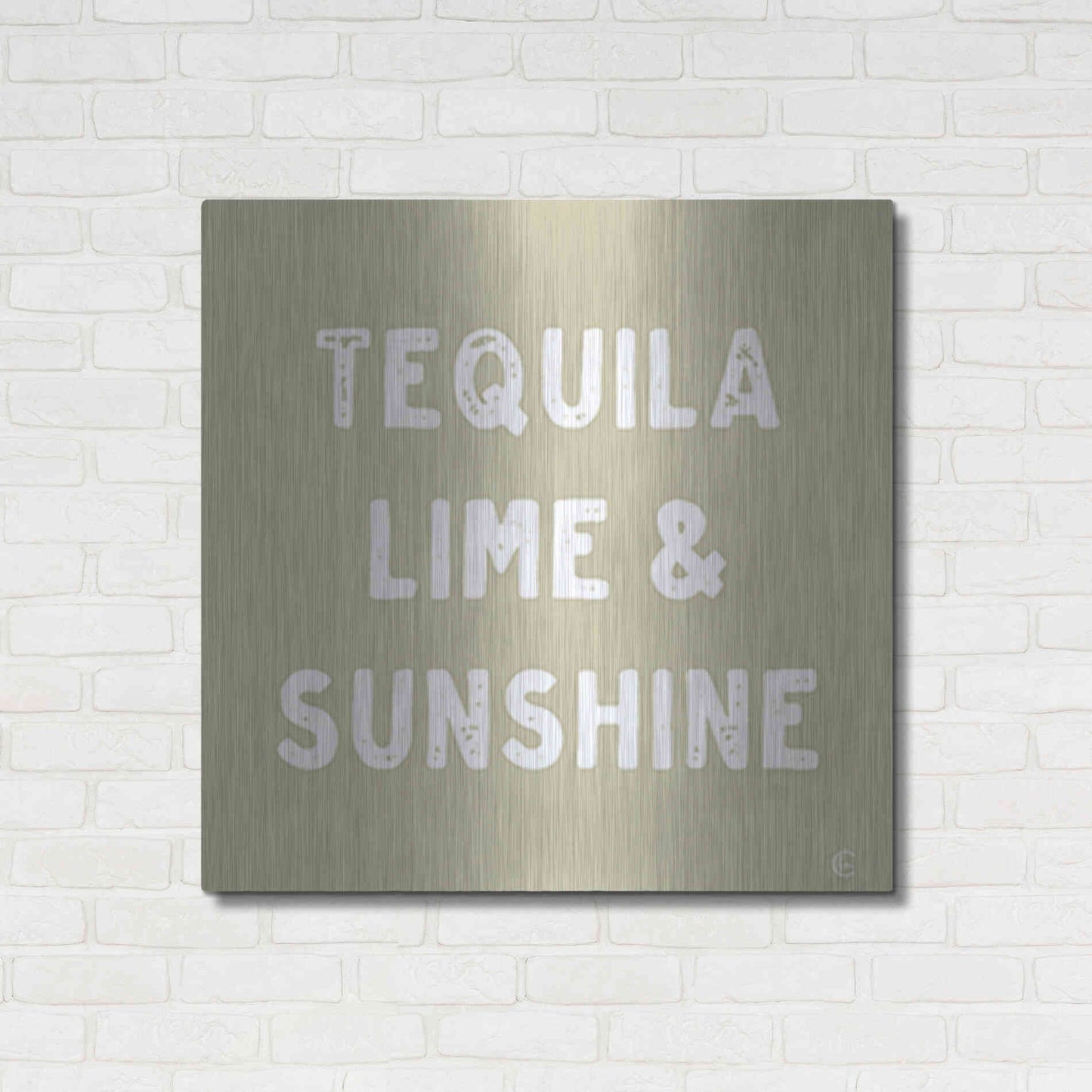 Luxe Metal Art 'Tequila, Lime & Sunshine' by Fearfully Made Creations, Metal Wall Art,36x36