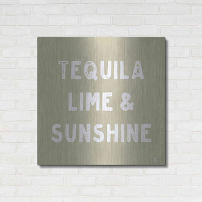 Luxe Metal Art 'Tequila, Lime & Sunshine' by Fearfully Made Creations, Metal Wall Art,36x36