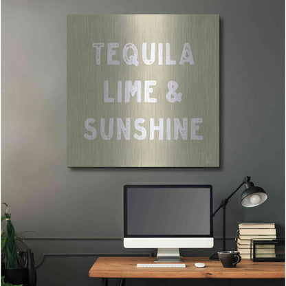 Luxe Metal Art 'Tequila, Lime & Sunshine' by Fearfully Made Creations, Metal Wall Art,36x36