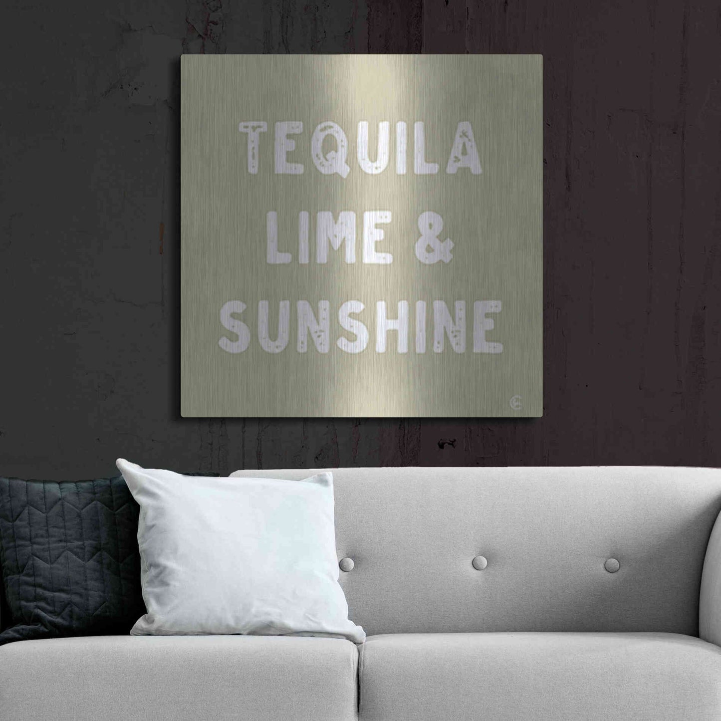 Luxe Metal Art 'Tequila, Lime & Sunshine' by Fearfully Made Creations, Metal Wall Art,36x36