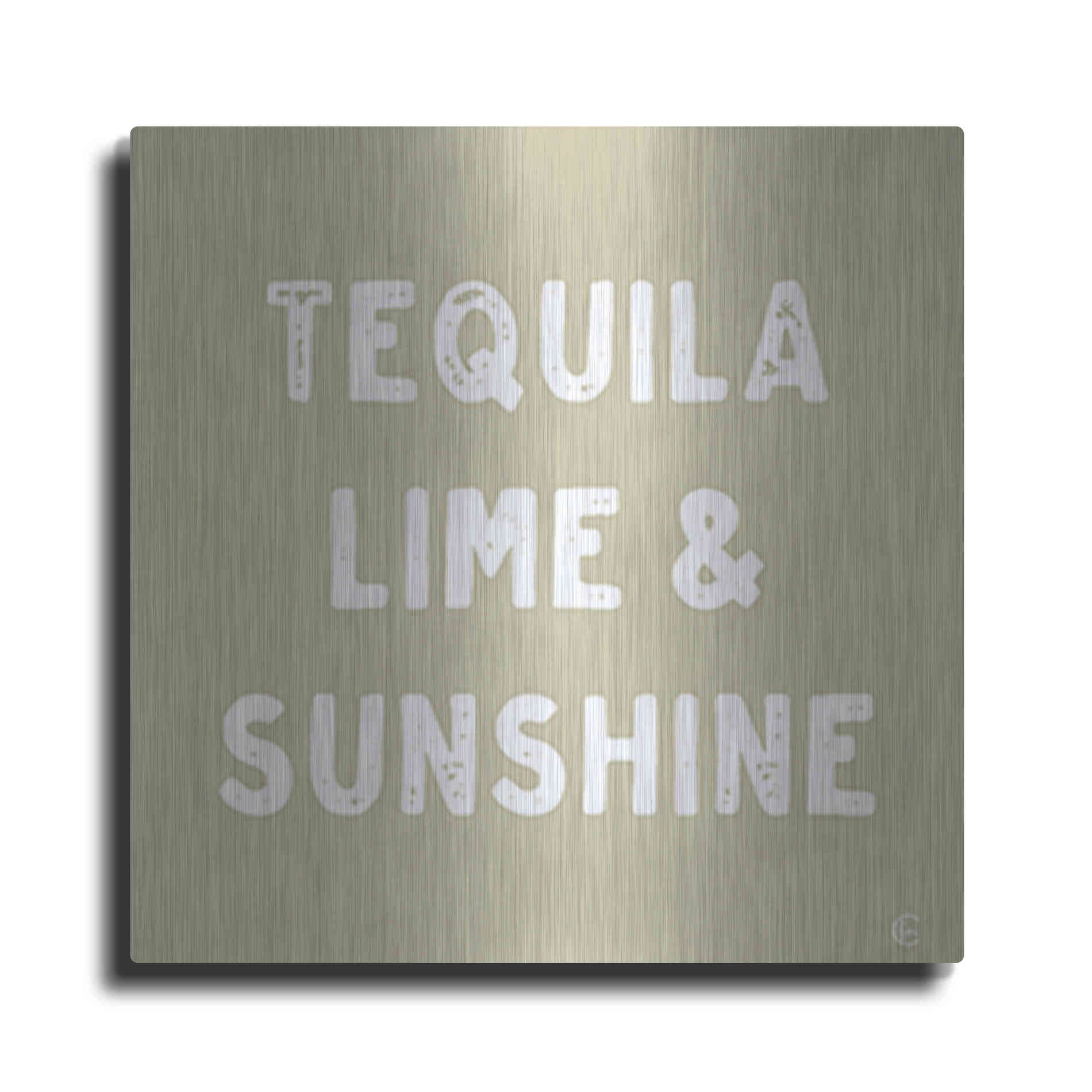 Luxe Metal Art 'Tequila, Lime & Sunshine' by Fearfully Made Creations, Metal Wall Art