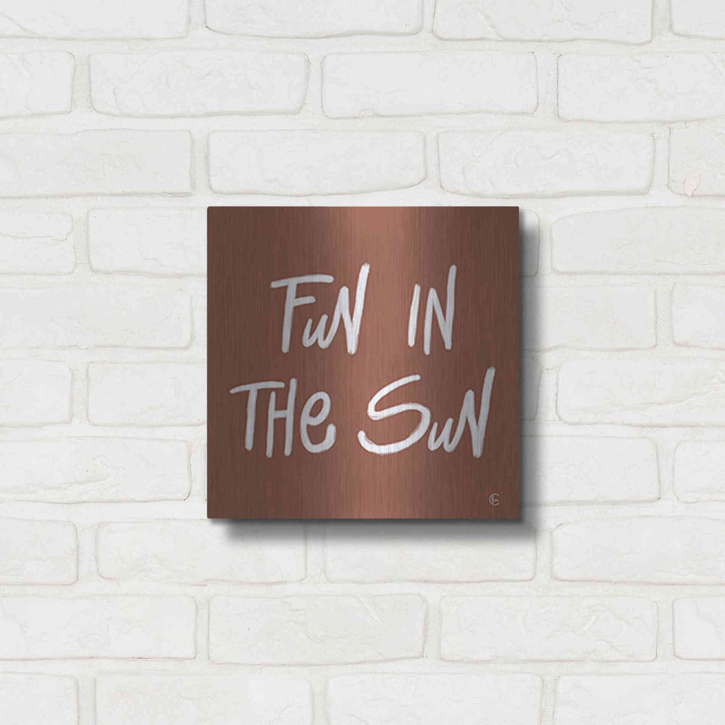 Luxe Metal Art 'Fun in the Sun' by Fearfully Made Creations, Metal Wall Art,12x12