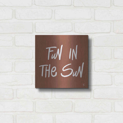 Luxe Metal Art 'Fun in the Sun' by Fearfully Made Creations, Metal Wall Art,12x12
