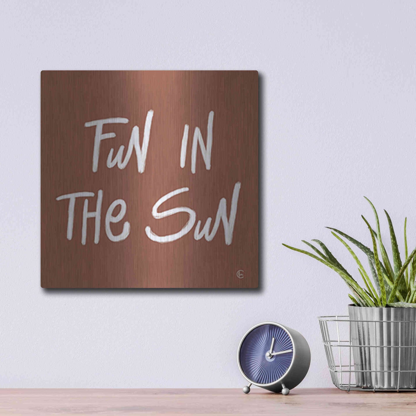 Luxe Metal Art 'Fun in the Sun' by Fearfully Made Creations, Metal Wall Art,12x12
