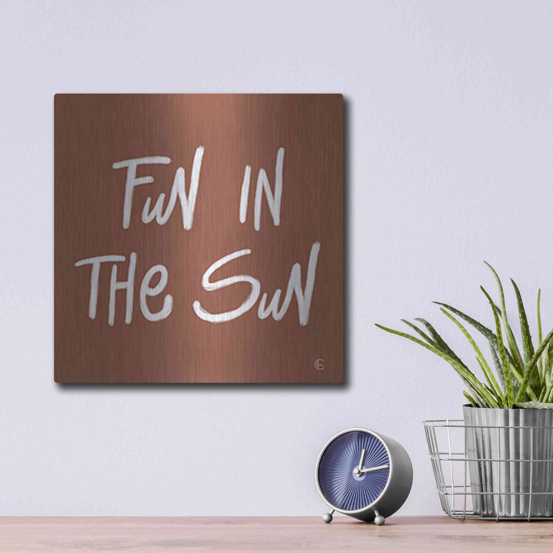 Luxe Metal Art 'Fun in the Sun' by Fearfully Made Creations, Metal Wall Art,12x12