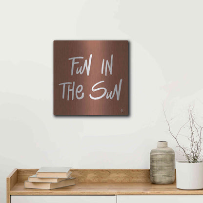Luxe Metal Art 'Fun in the Sun' by Fearfully Made Creations, Metal Wall Art,12x12