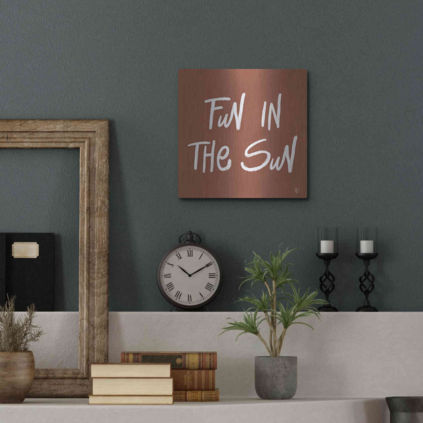 Luxe Metal Art 'Fun in the Sun' by Fearfully Made Creations, Metal Wall Art,12x12