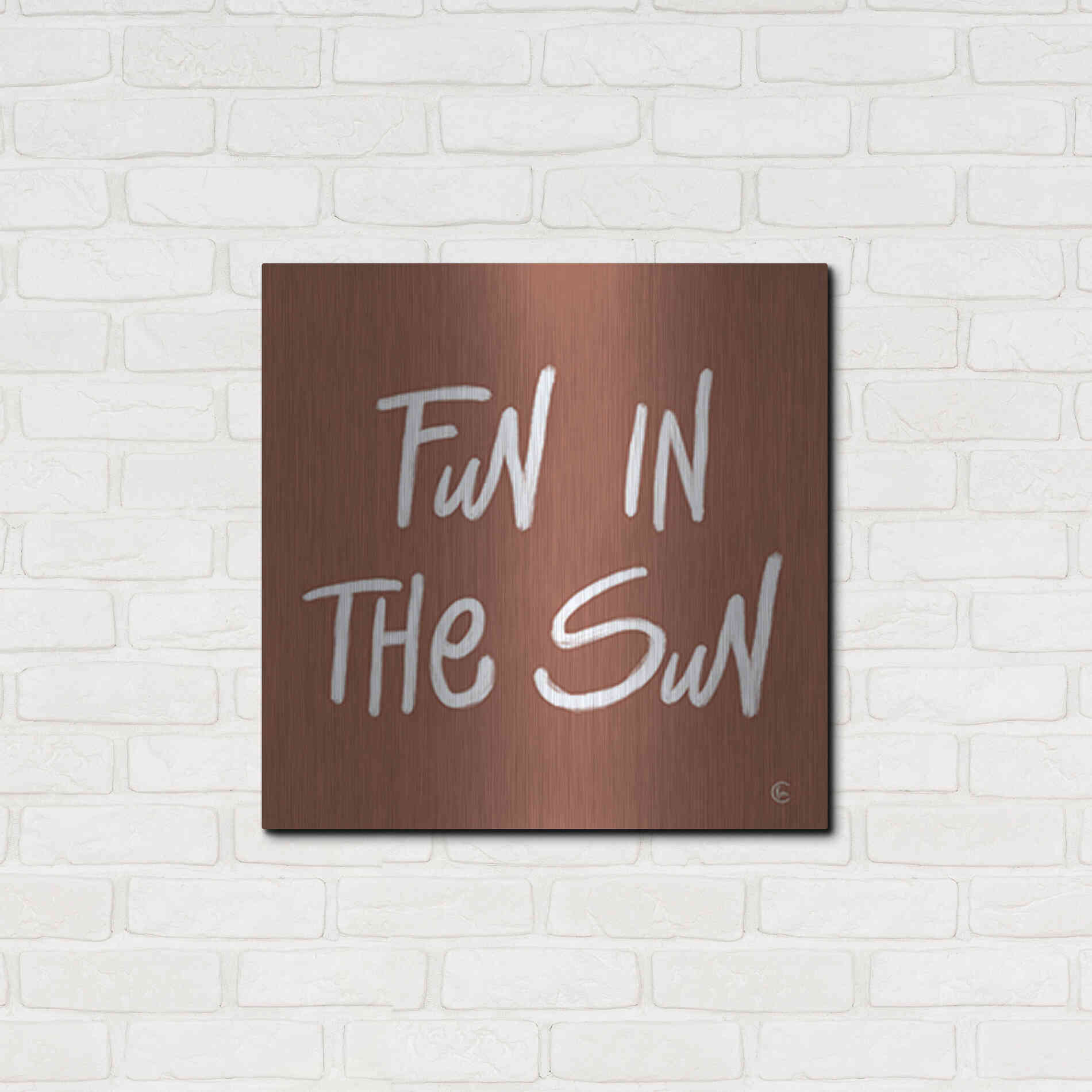 Luxe Metal Art 'Fun in the Sun' by Fearfully Made Creations, Metal Wall Art,24x24